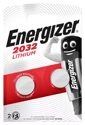 [2 Pack] Energizer CR2032 3V Lithium Coin Cell Battery ECR2032 BBD: 07/2031 • $6.99