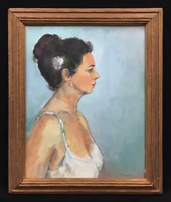 20th Century English School Oil On Board Portrait Painting. Signed. • £25