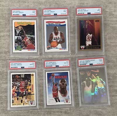 Michael Jordan 6 Card Lot PSA Graded!! Chicago Bulls Hologram Rookie!!!! • $29.99