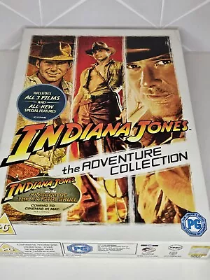 Indiana Jones: The Adventure Collection 80s Movies Harrison  3 DVDs Boxset • £6.95