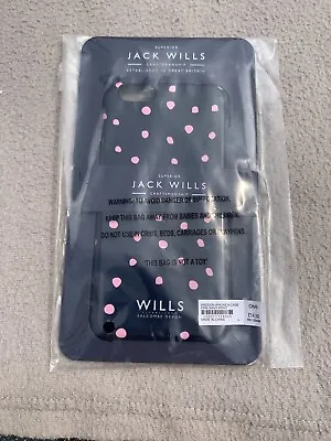 JACK WILLS Pink Spots Navy Case Phone Cover Iphone 6 6S Apple BNWT £14.50 New • £8