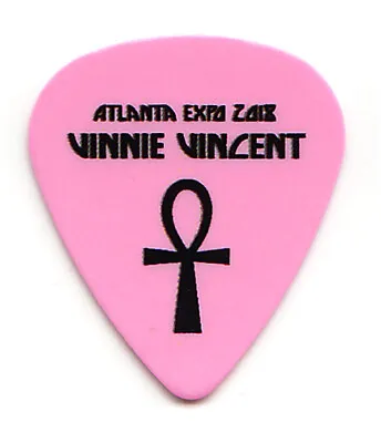 KISS Expo Atlanta 2018 Vinnie Vincent Meet & Greet VIP Pink Guitar Pick - 2018 • $49.99