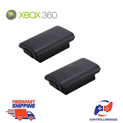 2x Battery Back Holder Pack Shell Cover For Xbox 360 Wireless Controller Black • £3.45