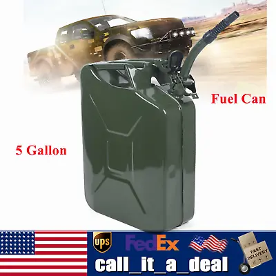 5 Gallon Military Metal Steel Tank Gas Gasoline Fuel Army Can Emergency Backup • $39.90