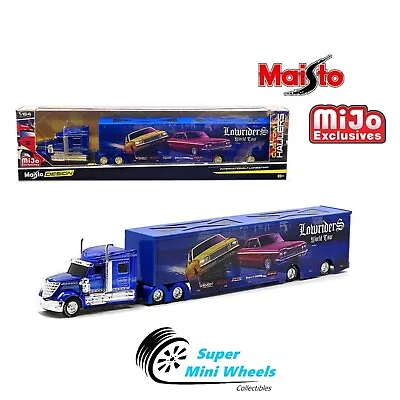 Maisto 1:64 Design Custom Hauler - Mack Anthem Enclosed Transporter Lowriders • $14.99