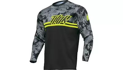 NEW THOR Sector DIGI Jersey - Black/Camo - ALL SIZES- MOTORCYCLE/OFFROAD/ATV • $27.97