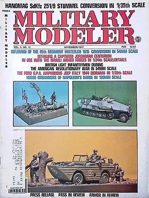 Military Modeler Magazine November 1977 Hanomag SdKfz 251/9 Stummel Conversion • $15.99