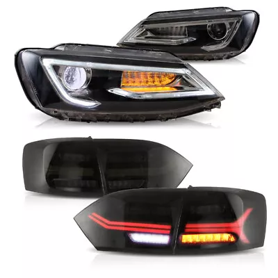 VLAND For 2011-2018 VOLKSWAGEN JETTA LED Projector Headlights+Smoke Tail Lights • $596.99