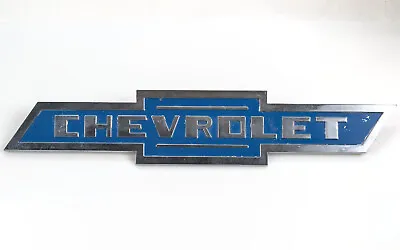 Vintage Chevrolet 18 Inch Blue Bowtie Nose Emblem / Badge Part 3956973 • $250