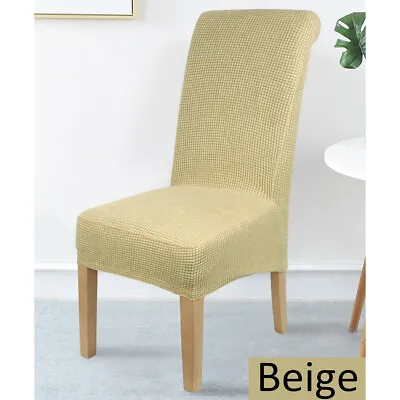 2-6X Large Size Stretch High Back Dining Chair Covers Seat Removable Slip Covers • £3.59