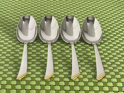 Mikasa ECLIPSE GOLD Stainless 4 Teaspoons 18-8 Glossy Flatware B87G • $50.95
