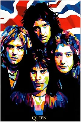 $10.99 • Buy Queen Band Poster - Music Print, Rock Wall Art - Freddie Mercury