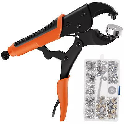 Snap Fasteners Tool Pressing Machine Ring Press Studs Prong Pliers Fastener Kit♫ • $39.79