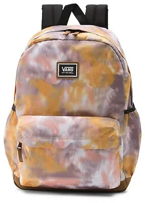 Vans Off The Wall Women's Realm Plus Golden Tie Dye Laptop Sleeve Backpack Bag • $59