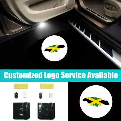 2Pcs LED Jamaica Flag Logo Car Door Welcome Laser Projector Ghost Shadow Lights • $17.99