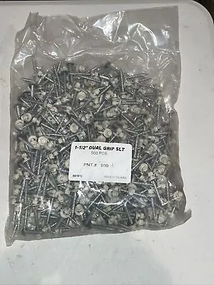 1-1/2 Dual Grip SLT Screws 500 Pcs PNT# 900 BEIGE Metal Roofing Screws • $36.95