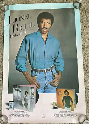 RARE Vintage 1984 Original Print Lionel Richie Motown Promotional Poster - 34x24 • $59.99