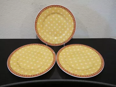 (3) Villeroy & Boch Switch Plantation Safran Salad Plates • $44.99