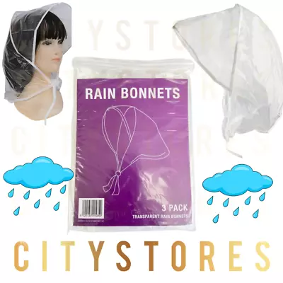 Rain Bonnet 13.. Water Resistant Outdoor Rain Hood Cover Winter Protect Lot • £2.45