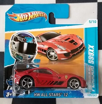 2012 Hot Wheels HWAll Stars 12 Ferrari 599XX Short Card 125/247 #5/10 Read Desc • £29.99