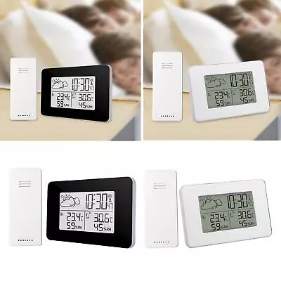 Weather Station Time Display Digital Thermometer For Home Office • £20.02