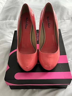 Michael Antonio Love Me Patent Pump - Coral - Size 8 • $20