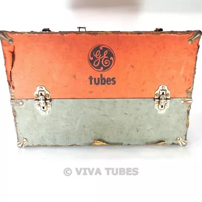$34.95 • Buy Small, Orange & Grey, GE, Vintage Radio TV Vacuum Tube Valve Caddy Carrying Case