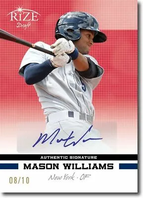 MASON WILLIAMS 2012 Rize Rookie Autograph RED Auto RC #/10 • $32.99