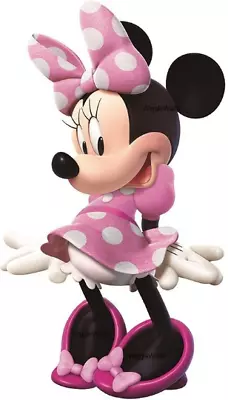 10 Inch MINNIE MOUSE Bow Decal Pink Fashionable Fashionista Removable Wall Stick • $8