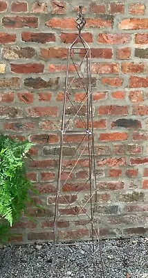 Steeple Metal Garden Obelisk Plant Support Frame Large 150cm Rust Effect • £35.98