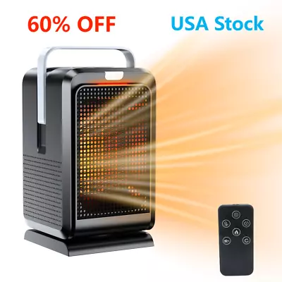 Portable Electric Space Heater Garage Hot Air Fan For  Large Room With Remote • $47.99