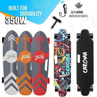 CAROMA Electric Skateboard 350W / 700W Motor Cruiser Maple Longboard With Remote • $119.99