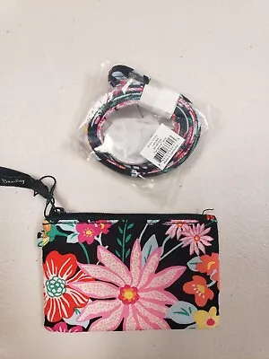 Vera Bradley Zip ID Case & Lanyard Tangerine Twist Floral NWT  • $16.14