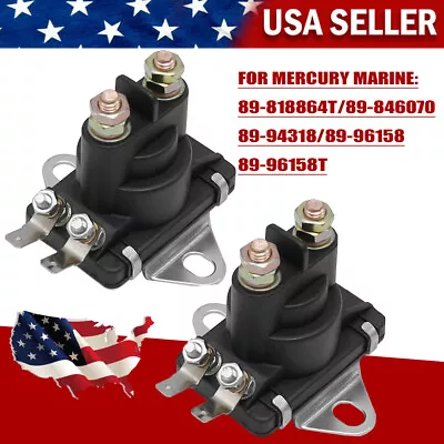 2X For Mercruiser Replaces Starter Tilt Trim Pump Relay Solenoid 89-96158T Parts • $16.49