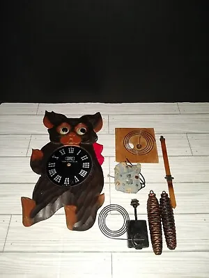 Vintage Tezuka Clock Co Poppo Wood  Gizmo Clock Moving Eyes Occupied Japan PARTS • $89.99