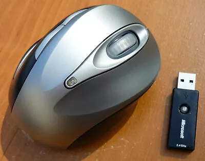 Microsoft Natural Wireless Laser Mouse 7000 Silver W/ Receiver Model 1117 - #12 • $98.50