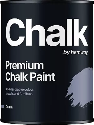 Hemway Denim Chalk Paint Ultra Matt Wall Furniture Chic Shabby Vintage Chalky • £23.95