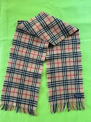 Burberry Scarf Lambswool Nova Check Slightly Shrunk But Still Nice  Free Postage • £25