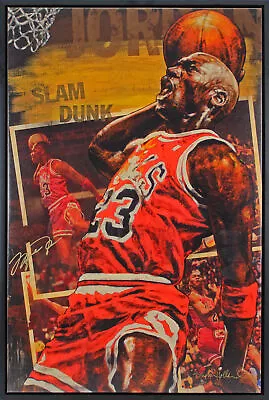 Bulls Michael Jordan Signed & Framed 27x41 Canvas Holland AS Proof #12/14 UDA • $17999.99
