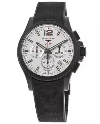 New Longines Conquest V.H.P. Silver Chronograph Dial Men's Watch L3.717.2.76.9 • $895