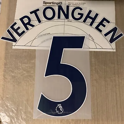 $13.40 • Buy Vertonghen 5 Spurs 2017 - 2019 Official Premier League Name & Number Player Size