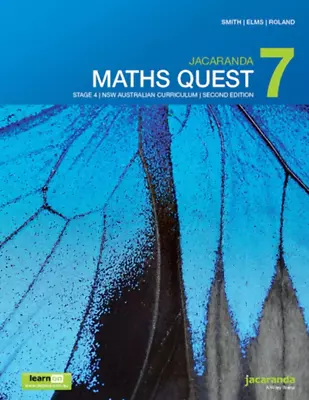 Jacaranda Maths Quest 7 Stage 4 NSW AC Student Book + EBook PLUS 2e  (ex-libris) • $20