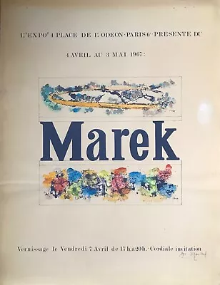 1967 Marek Litho Poster Place De L'odeon Paris Original French Poster • £20.45