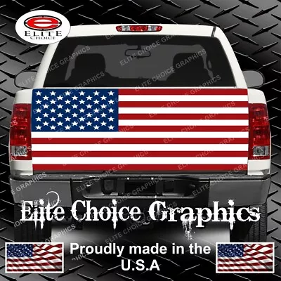 American Flag Flat Truck Tailgate Wrap Vinyl Graphic Decal Wrap • $53.74