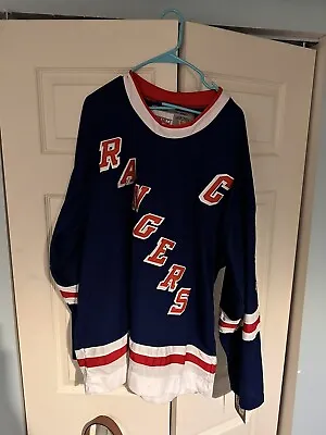 Mark Messier New York Rangers Blue  1990-1997 Throwback  CCM NHL Jersey • $100