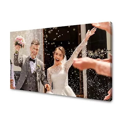 Personalised Canvas Print Your Pictures Framed Collage Custom Gift • £17.16