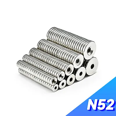 N52 Strong Rare Earth NdFeB Neodymium Magnets Block Ring Round Cuboid Experiment • $3.03