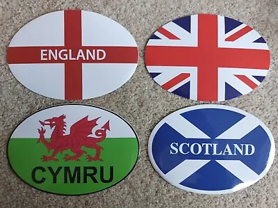 1x England Wales Or Scotland Car Sticker Bumper Window Oval Country Flag • £1.89