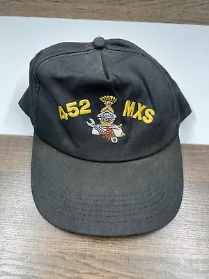 VINTAGE Military 452 MXS 452nd Maintenance SQ Hat Cap Made In USA Snapback Army • $20.65