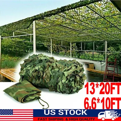Military Camouflage Netting Hunting Camo Camping Army Net Woodland Desert Leaves • $13.99